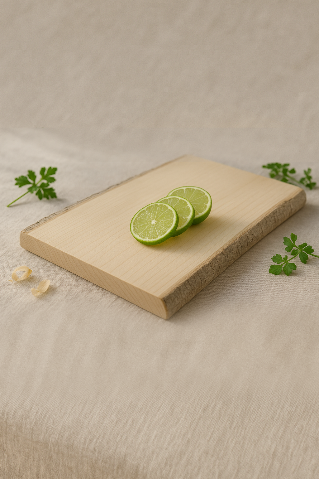 Personalisierbares Servier- oder Schneidebrett aus Sommerlinde